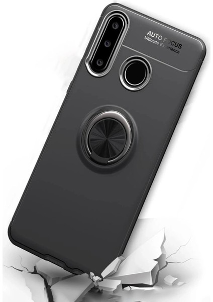 Huawei Y6P Kılıf Range Yüzüklü Silikon - Siyah indirimleri