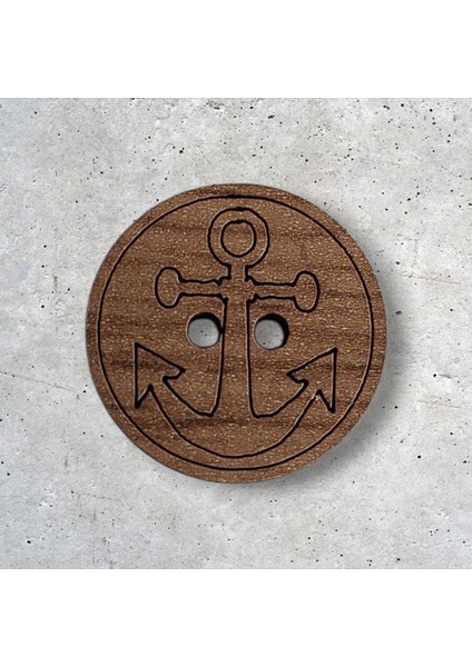 Ahşap Lazer Kesim Çanta Aksesuar Düğmesi 20'li Paket