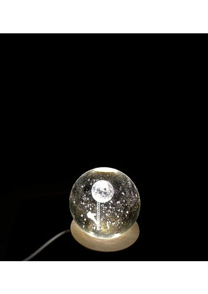 Işıklı 6 cm Gezegen Küresi, Tavan Yansıtmalı, USB ile Çalışan, Uzay Temalı