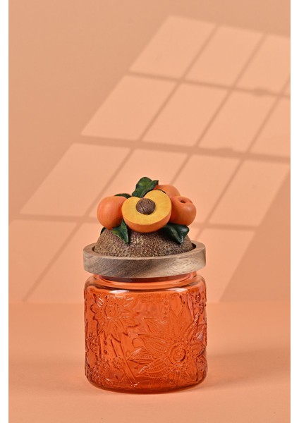 Renkli Tasarım Kavanoz ve Kayısı 500 Ml, Şık ve Kullanışlı Ev Dekoru Ürünü