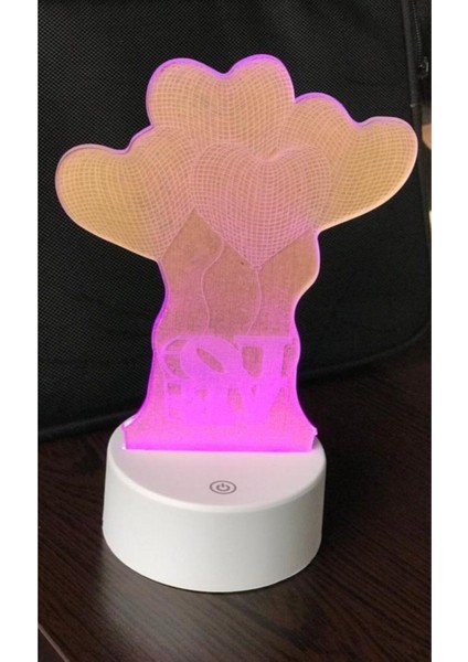 Renkli 3D LED Lazer Lamba, Modern ve Şık Tasarım, Parlak Işıklandırma Seçeneği fırsatları