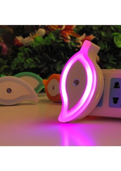 Çok Renkli Mercekli Yaprak Sensörlü Gece Lambası, Yeşil ve Renkli Işıklı Çocuk Odası Için fiyatları