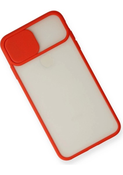 iPhone x Kılıf Palm Buzlu Kamera Sürgülü Silikon - Kırmızı modelleri