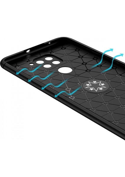 Xiaomi Redmi Note 9 Kılıf Range Yüzüklü Silikon - Siyah-Kırmızı indirimleri