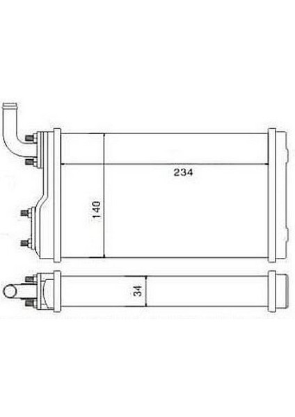 -81100 - Kalorıfer Radyatoru Mekanik ( Fıat : M131 ) 140×234×34