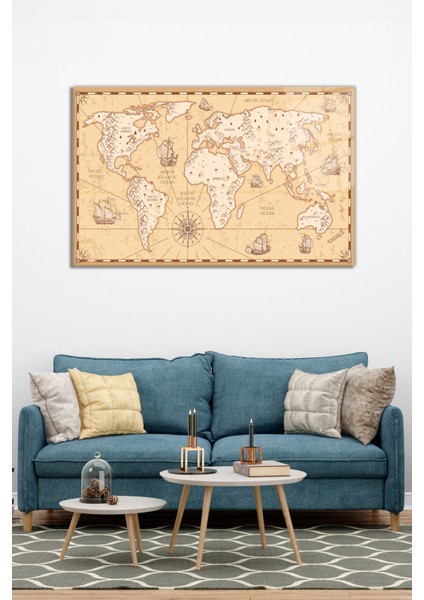 Tarihi Dünya Haritası Cam Tablo, Modern Ev Ofis Dekoru, Hediyelik Duvar Dekorasyonu, Kırılmaz Cam modelleri