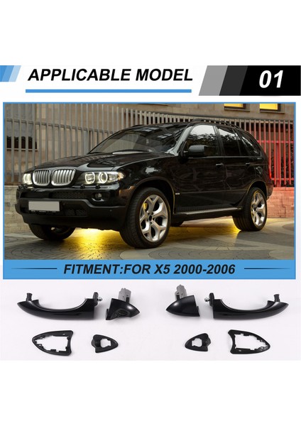 Bmw X5 E53 2000-2006 Için Ön Sol + Sağ Dış Kapı Kolu Dış Kapı Kolu 51218243617 51218243618 Lhd (Yurt Dışından) fırsatları