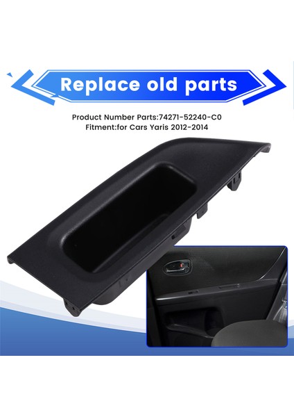 Araba Sol Arka Kapı Kol Dayanağı Üst Panel Trim Pencere Anahtarı Çerçevesi 74271-52240-C0 Toyota Yaris 2012-2014 Için (Yurt Dışından) indirimleri