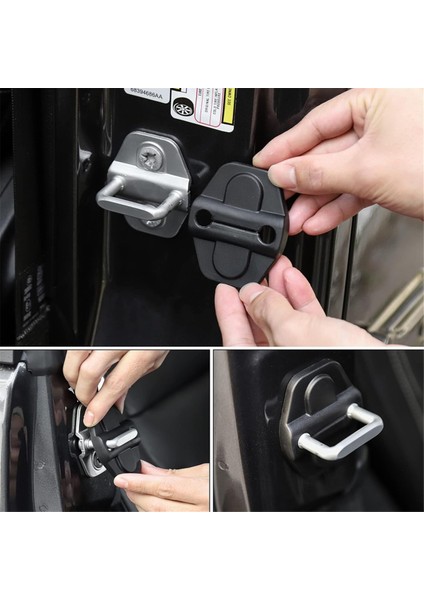 Kapı Vida Koruyucu Kapak Trim Kapı Kilidi Kapağı Jeep Wrangler Jl 2018-2024 Gladiator Jt 2020-2024 Aksesuarları (Yurt Dışından) indirimleri