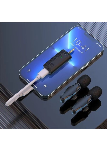 K35 Pro Kablosuz Mikrofon Lavalier Gürültü Azaltma 3.5mm Aux Megafonlar Amplifikatör Kamera Bilgisayar Cep Telefonu Için (Yurt Dışından) modelleri
