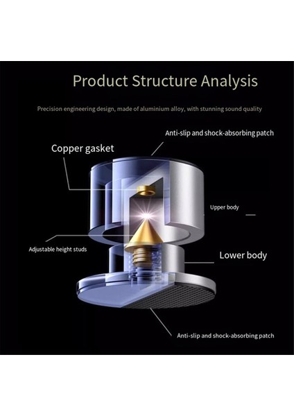 Alüminyum Hoparlör Sivri Uçları Şok Sönümleme Yay Pedi Ktv Sahne Hoparlörleri Için Ayak Pedleri Gelişmiş Ses Performansı Için B (Yurt Dışından) indirimleri
