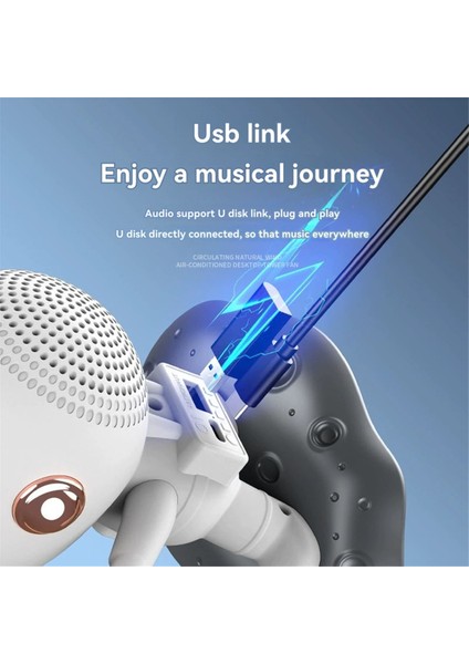 Astronot Şekilli Bluetooth Hoparlör Masaüstü Süsü Iyi Ses Kalitesi 5.0 Çip USB Arayüzü ile Hıfı Müzik (Yurt Dışından) indirimleri