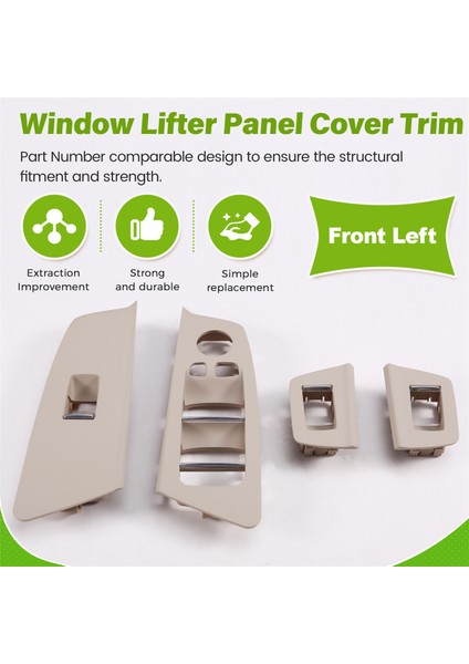 Bmw 5 Serisi M5 G30 G31 G38 F90 2017-2020 525 528 530 540 Lhd Bej Için Araba Iç Kapı Cam Anahtarı Kapağı (Yurt Dışından) indirimleri