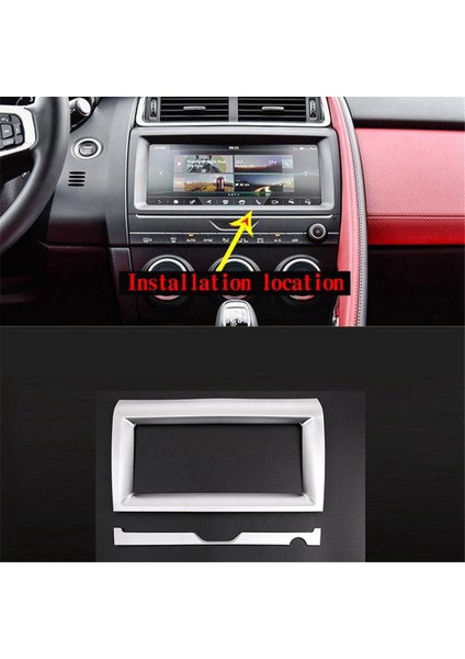 1set Araba Merkezi Navigasyon Çerçeve Kapağı + Jaguar E-Pace 2018 2019 Navigasyon Paneli Krom Dekoratif Trim Şeridi (Yurt Dışından) fırsatları