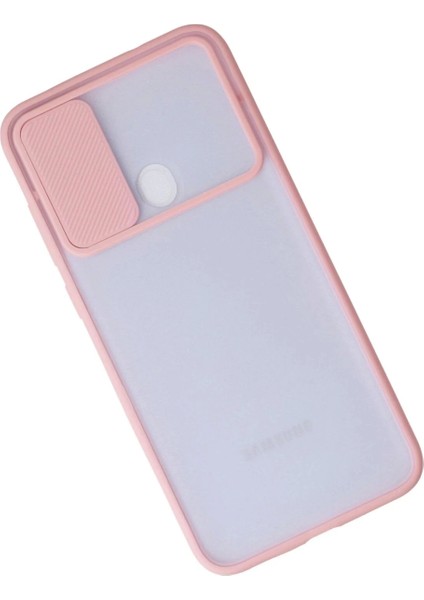 Samsung Galaxy A11 Kılıf Palm Buzlu Kamera Sürgülü Silikon - Pembe modelleri