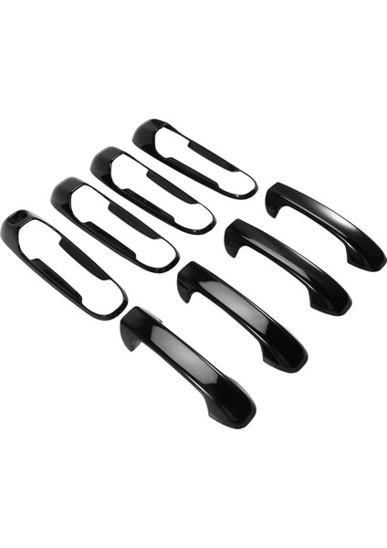 Araba Kapı Kolu Kılıfı Dış Kapı Kolu Döşemesi Dodge Ram 1500 2017-2010 Parlak Siyah (Yurt Dışından)