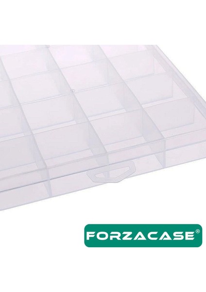 15 Bölmeli Kapaklı Organizer, Balıkçı Marangoz Malzeme ve Takı Kutusu Beyaz modelleri