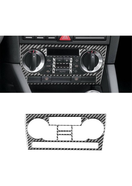 Audi A3 S3 8p 2006 2007 Karbon Fiber Orta Konsol Hava Kontrol Anahtarı Kapağı Çıkartmaları Iç Aksesuarlar (Yurt Dışından) fırsatları