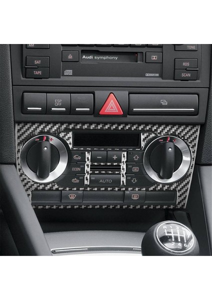 Audi A3 S3 8p 2006 2007 Karbon Fiber Orta Konsol Hava Kontrol Anahtarı Kapağı Çıkartmaları Iç Aksesuarlar (Yurt Dışından) indirimleri