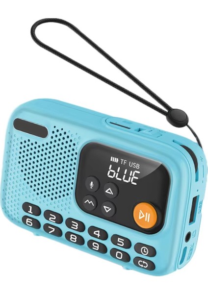 Taşınabilir Fm Radyo Kablosuz Bluetooth Hoparlör Kaydedici LED Ekran Desteği Tf Kart U Disk Ev Dış Mekan B (Yurt Dışından)