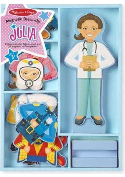 Ahşap Mıknatıslı Giydirme Seti, Bej, Eğlenceli ve Öğretici Oyun Keyfi