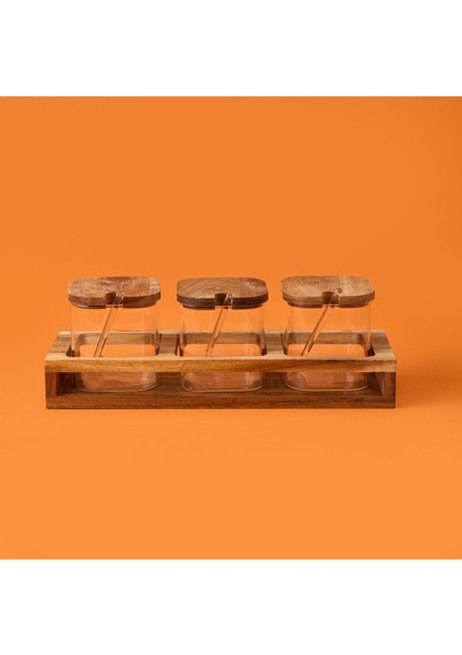 Akasya Cam Baharatlık Seti, Kahverengi ve Şeffaf, Şık ve Kullanışlı Mutfak Aksesuarı fiyatları