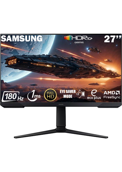 27" Odyssey G3 LS27DG302EUXUF 1 Ms 180 Hz FHD (HDMI+DP) Pivot Gaming Monitör
