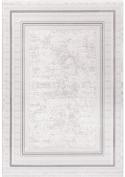 Zena 404A Krem Gri Serisi Akrilik Salon Oturma Yatak Odası Halısı