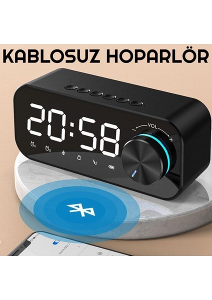 Yeşil Dijital Saat, LED Ekran, Bluetooth, Mp3, Fm Radyo, Alarm, Masa Saati fiyatları