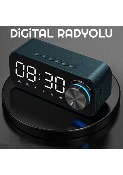 Yeşil Dijital Saat, LED Ekran, Bluetooth, Mp3, Fm Radyo, Alarm, Masa Saati indirimleri