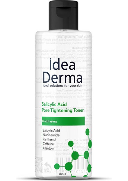 Idea Derma Salicylic Acid Pore Tightening Toner 200 ml indirimleri