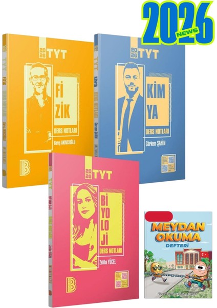 2026 Tyt Fizik - Kimya - Biyoloji Ders Notları Seti