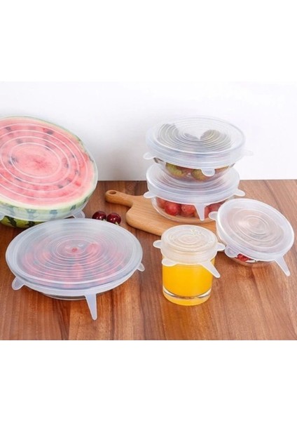 Çok Renkli Taze Tutan Silikon Kapak Seti, Pratik ve Esnek, Günlük Kullanım Için Ideal