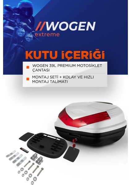 WG39 Arka Çanta 39 L Sırt Dayamalı Premium (Beyaz) modelleri