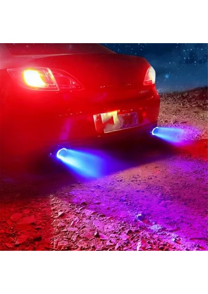 LED Susturucu Karbon Fiber Egzoz Susturucu Boru Ucu 63-65MM Giriş Aydınlık Kuyruk Boğazı Otomatik Modifiye Paslanmaz Kuyruk Boğazı (Yurt Dışından) fırsatları