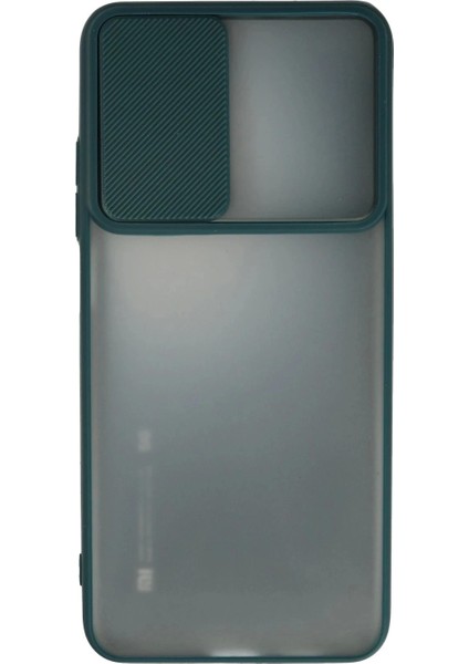 Xiaomi Mi 10T Kılıf Palm Buzlu Kamera Sürgülü Silikon - Yeşil modelleri