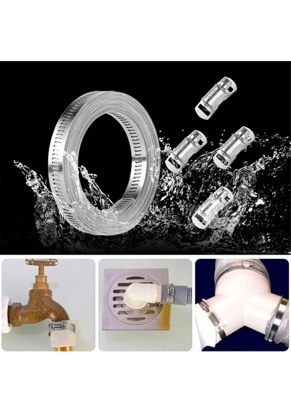 Hortum Kelepçesi 12FT 10 Parça Güçlü Bağlantı Elemanı Kombo Seti Ayarlanabilir Boru Kelepçesi Boru Hattı Otomotiv Mekaniği Için Bant Kelepçesi (Yurt Dışından) fırsatları