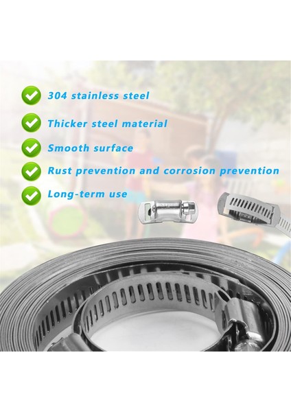 Hortum Kelepçesi 12FT 10 Parça Güçlü Bağlantı Elemanı Kombo Seti Ayarlanabilir Boru Kelepçesi Boru Hattı Otomotiv Mekaniği Için Bant Kelepçesi (Yurt Dışından) indirimleri