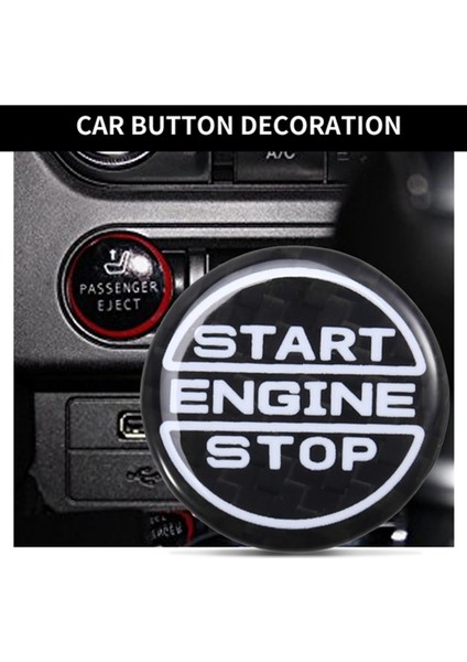 Karbon Fiber Araba Çalıştırma Motor Durdurma Düğmesi Düğme Paneli Iç Döşeme Ford Mustang 2024 Yepyeni Otomobil Parçaları Siyah (Yurt Dışından) fırsatları