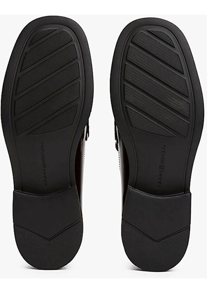 Kadın Püsküllü Köşeli Burun Deri Kırmızı Loafer FW0FW08749XJS indirimleri