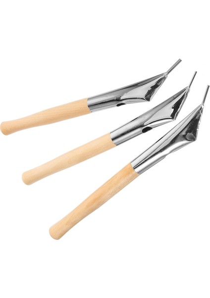 3 Adet Balmumu Aracı Kil Aracı Balmumu Heykeltıraşlık Araçları Batik Aracı Kil Balmumu Çömlekçilik Aracı Seti Kalem Aracı Batik Kalem Ahşap (Yurt Dışından)