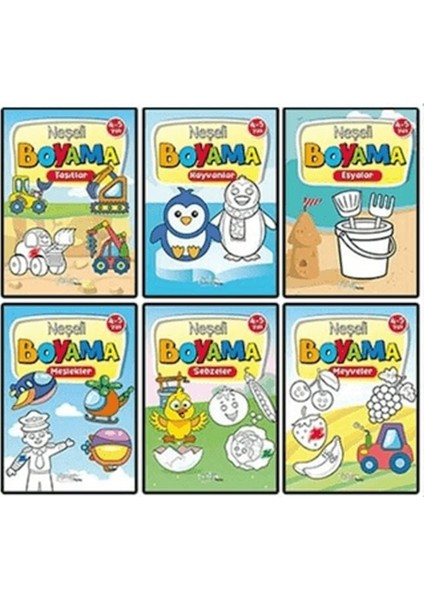 Neşeli Boyama 6 Set 4-5 Yaş