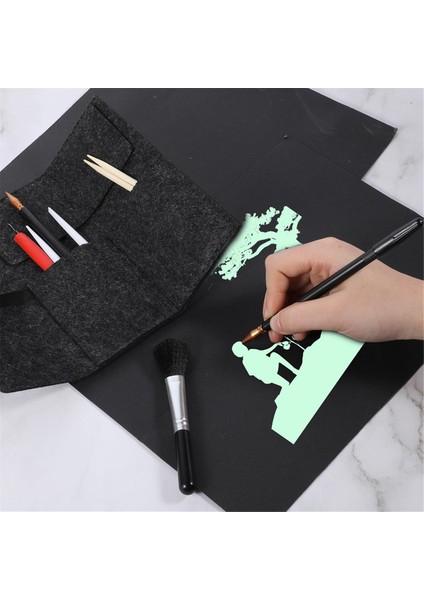 Parçalı S Cratch Sanat Aleti, Scratch Boyama Alet Seti, Alet Seti, S Cratch Boyama Kalemi, Ahşap Kalem, Temizleme Fırçası (Yurt Dışından) fırsatları