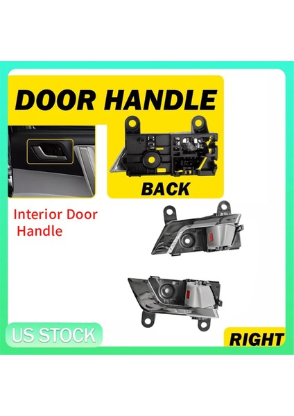 Toyota Highlander 2008-2013 69205-20210 69206-20210-C0 Için 1 Çift Sol+Sağ Iç Kapı Kolu Krom Iç Kapı Çekme Kolu (Yurt Dışından) fiyatları