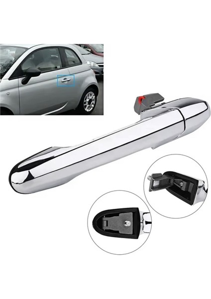 Fiat 500 2007-2020 735592026 735592012 Rhd Için Sol ve Sağ Taraf Krom Dış Kapı Kolu (Yurt Dışından) modelleri