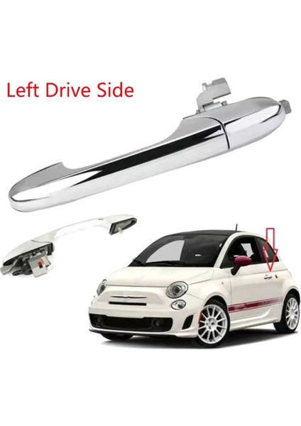 Fiat 500 2007-2020 735592026 735592012 Rhd Için Sol ve Sağ Taraf Krom Dış Kapı Kolu (Yurt Dışından) indirimleri