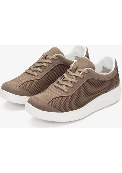 Hakiki Deri-Triko Erkek Günlük Yürüyüş Ayakkabısı - 2170 Nt-Kum KK064 fırsatları