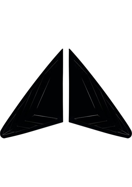 Araba Arka Üçgen Pencere Panjurları Panjurlar Perdeler Kapak Trimi Audi Q5 Fy Coupe 2018-2024 Parlak Siyah (Yurt Dışından)