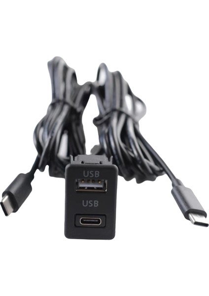 Araba Android Navigasyon Makinesi Çift Type-C Giriş USB + Usb-C Arayüz Paneli Uzatma Kablosu Adaptör Paneli (Yurt Dışından) fırsatları