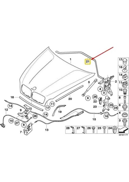 Bmw X5 X6 E70 E71 E72 Için Araba Motor Kaputu Sızdırmazlık Contası 51237161345 Kauçuk Conta Şeridi Koruma Aksesuarları (Yurt Dışından) fiyatları